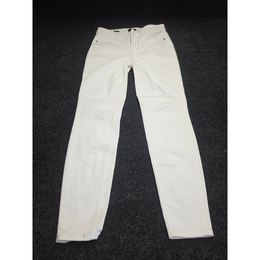 Talbots White Skinny Jeans Womens Mid Rise Slim Fit Stretch Denim Pants 4